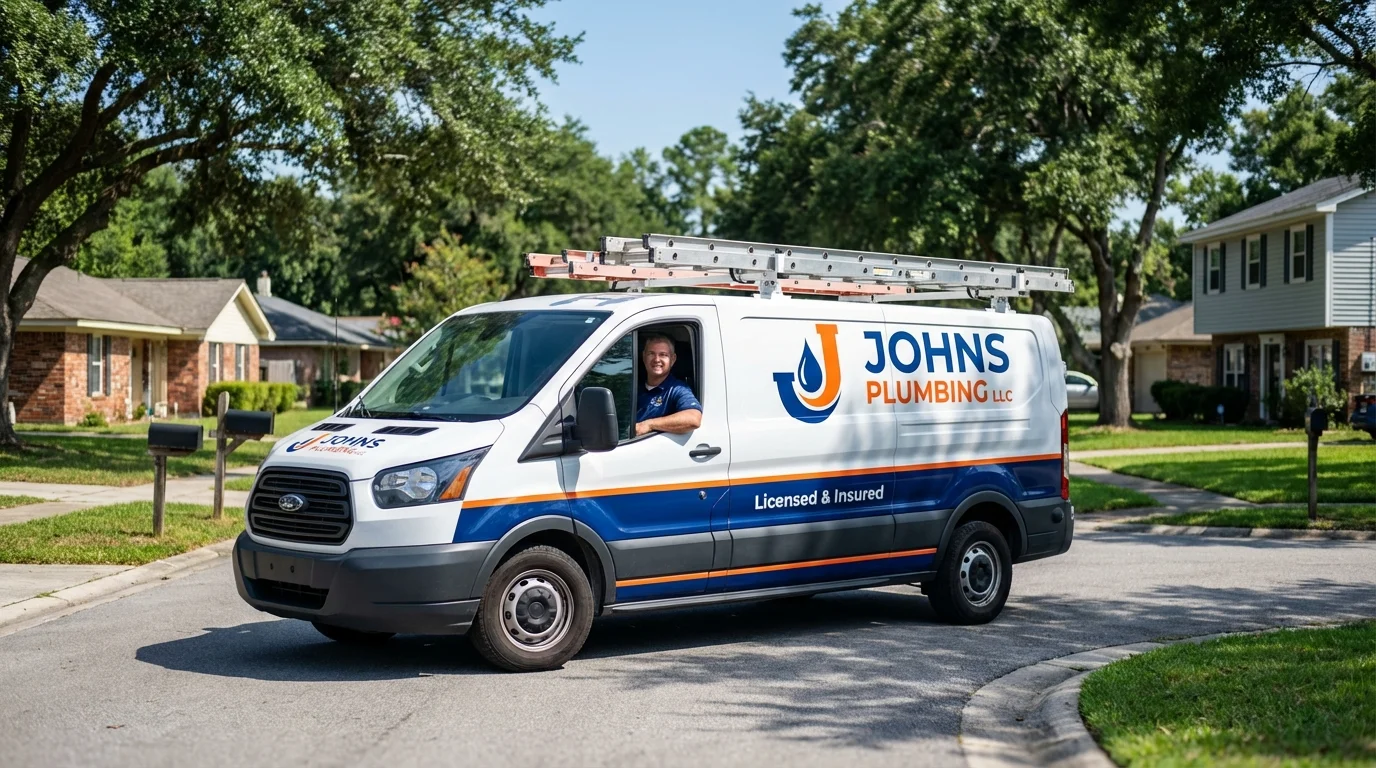 Johns Plumbing LLC service van in Sartell, MN